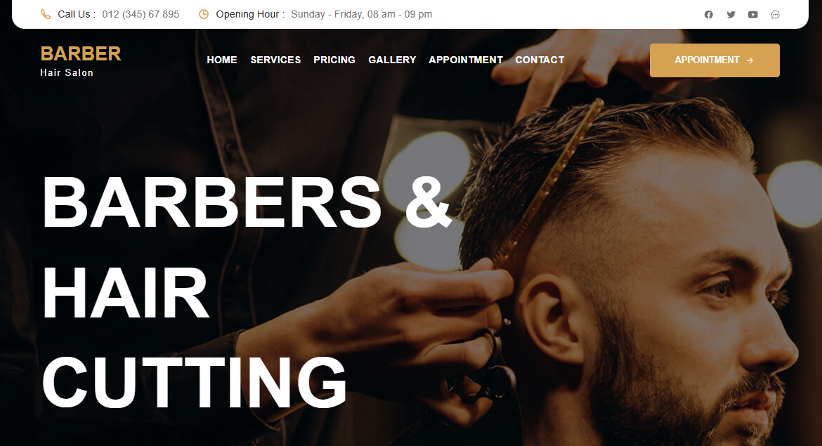 barber website